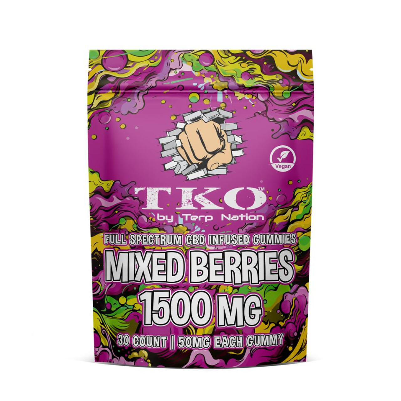TKO Full Spectrum CBD 1500mg Gummies - Mixed Berries