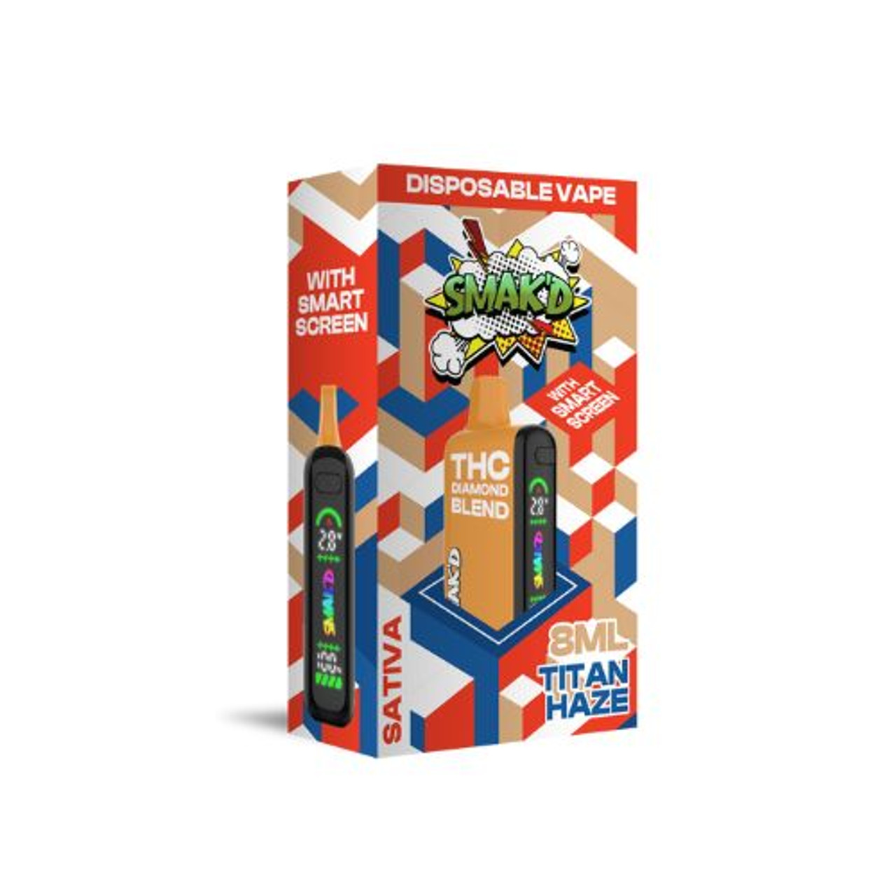 SMAK'D THC Diamond Blend 8ml Disposable - 5 ct. Display