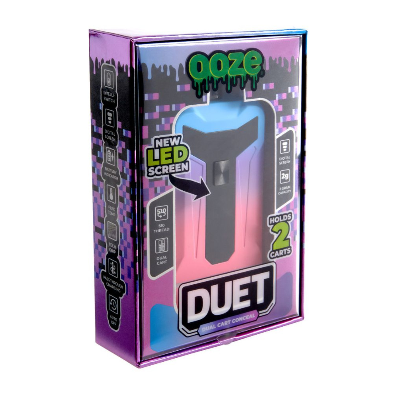 Ooze Duet 650 mAh 510 Dual Conceal Cart Battery