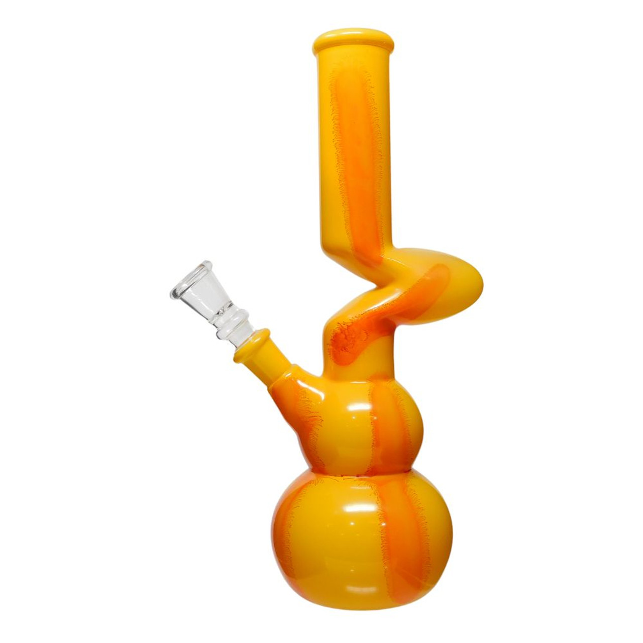 10" Painted Single Zig Zag Water Pipe - Assorted
