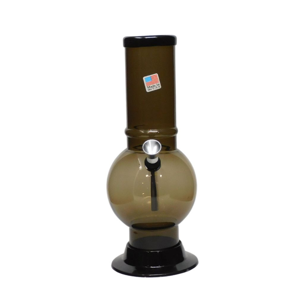 Acrylic Pull Thumb Carb Pipe 9" Bubble Base (2" Diameter) - Assorted