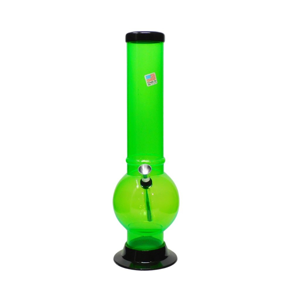 Acrylic Thumb Carb Water Pipe 12" Bubble Base (2" Diameter) - Assorted
