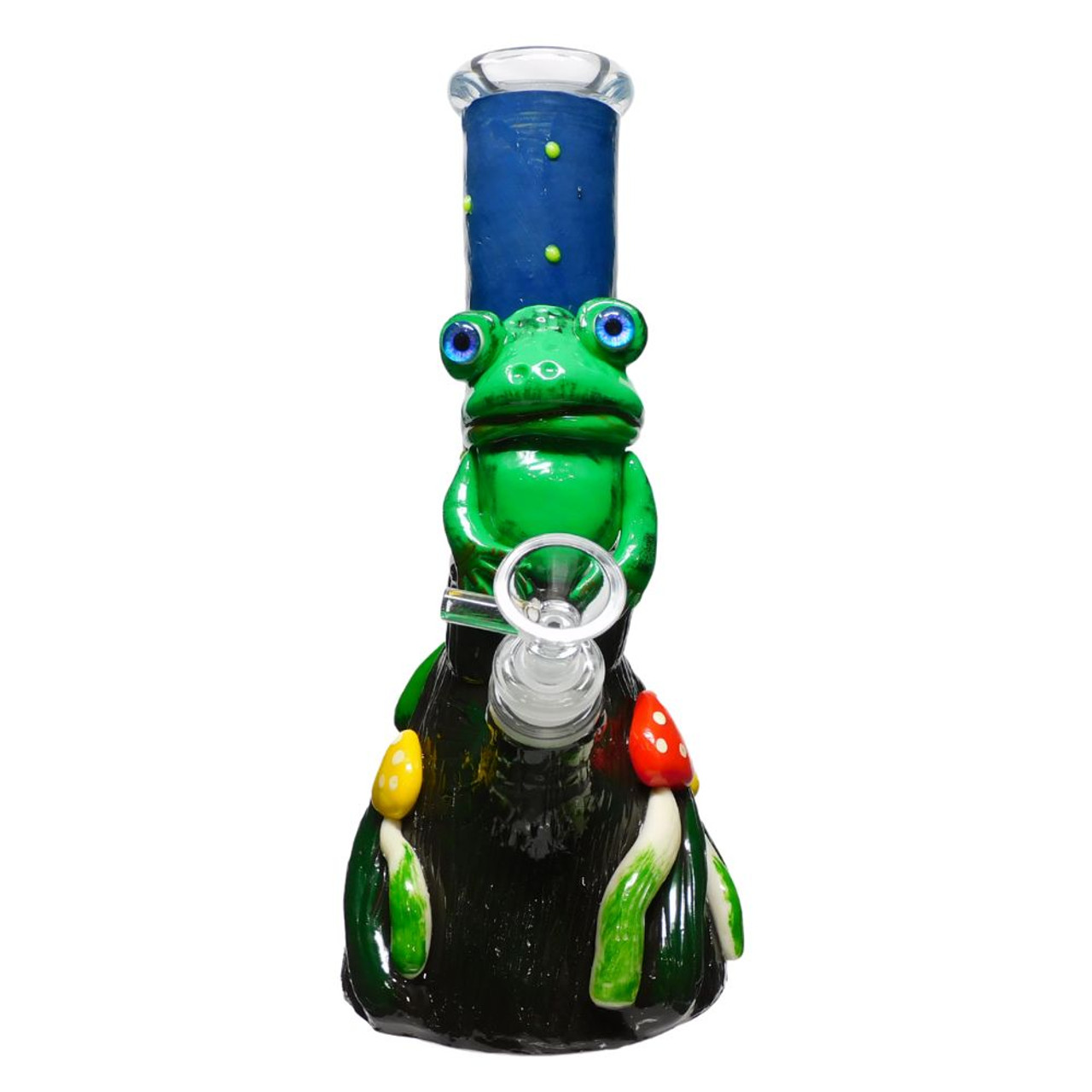 9" Tall Frog Beaker Water Pipe