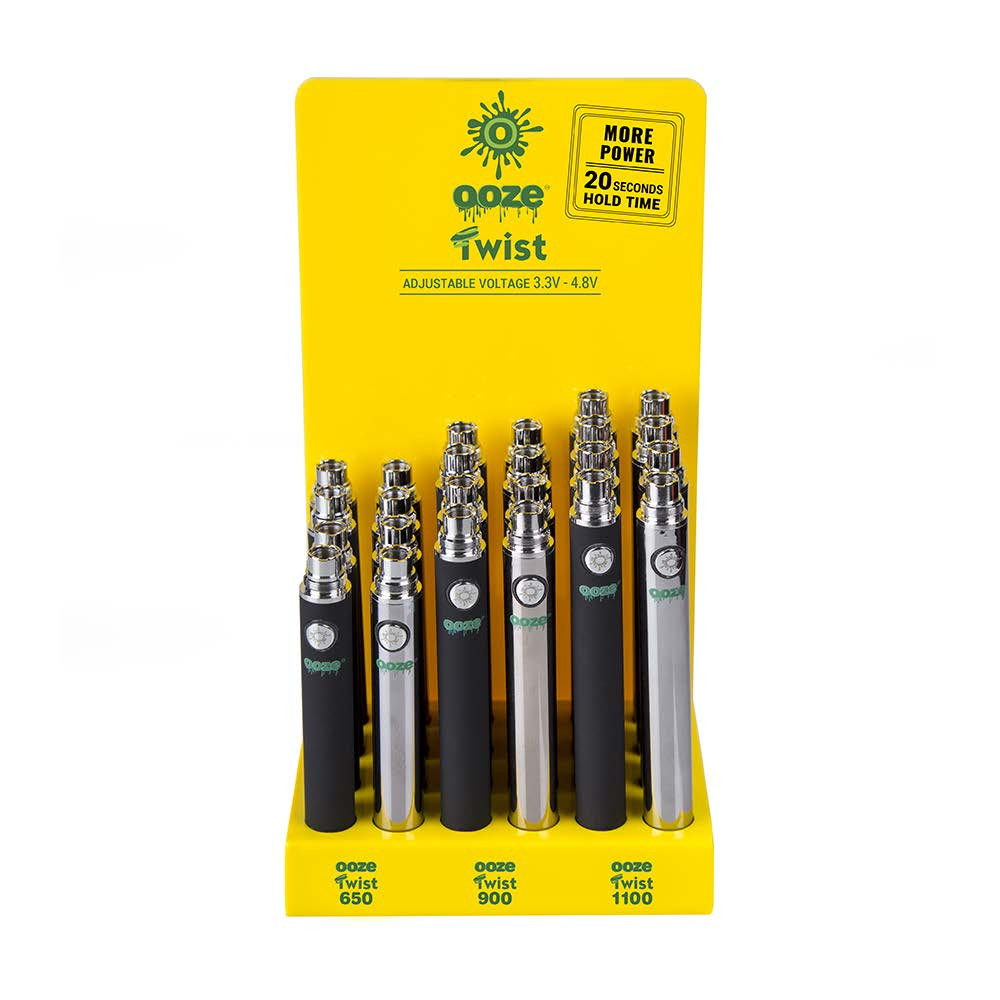 Ooze Twist Battery Display Variable Voltage UNS Wholesale Smoke