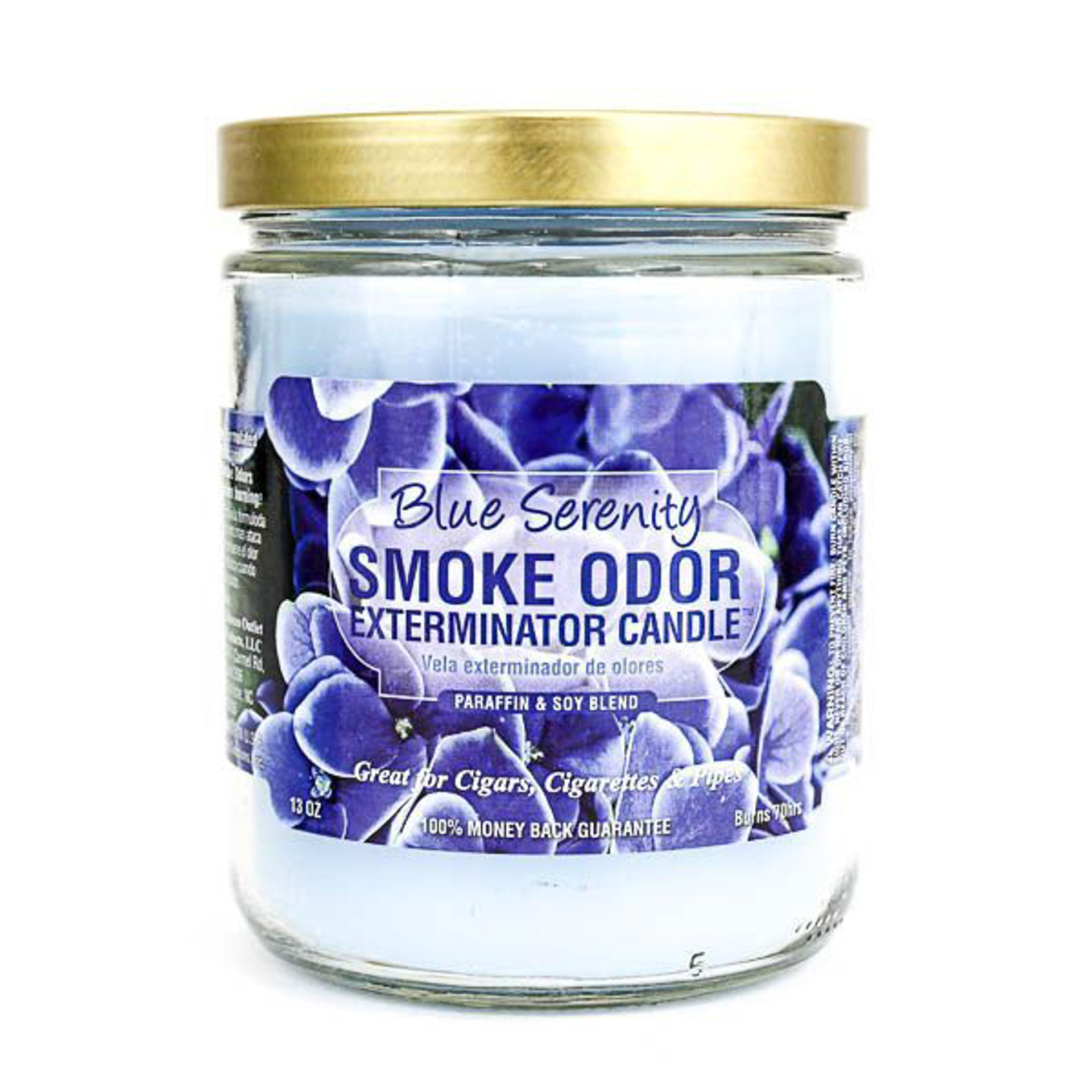 Smoke Odor Exterminator Candle 13oz Jar Blue Serenity UpNSmoke