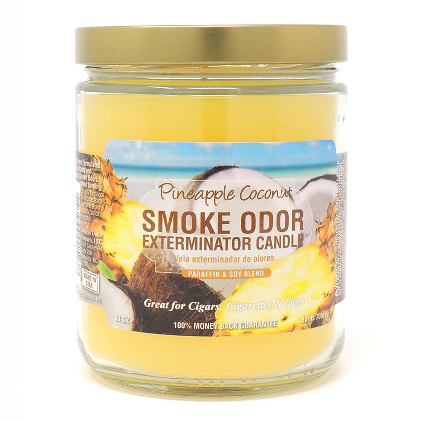 Smoke Odor Exterminator Candle 13oz Jar Pineapple Coconut UpN