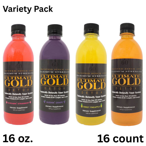 Ultimate Gold Detox 16 oz. - Variety Pack - 16 ct. Case