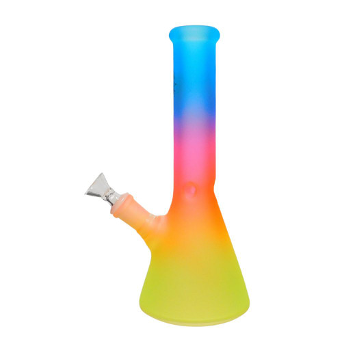 10" Frosted Multi-Color Beaker Water Pipe - Assorted