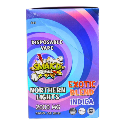 SMAK'D Exotic Blend 2000mg (2ml) Disposable - 8 ct. Display