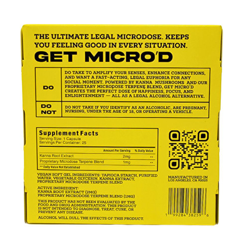 Get Micro'd 2mg Mushroom Kanna Gel Capsule - 25 ct. Display