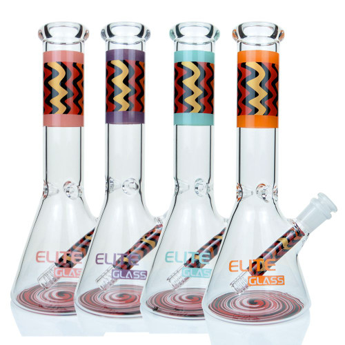 10" Elite Glass Beaker Water Pipe - Style 10 - Assorted