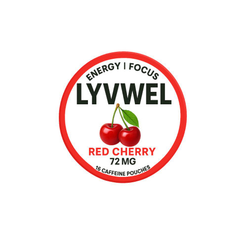 LyvWel 72mg Caffeine Energy Pouches - 5 ct. Box - Red Cherry