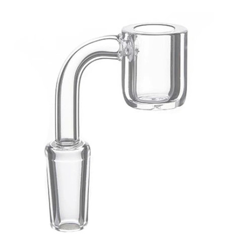 90 Degree Flat Top 4mm Quartz Banger - 14mm Male (Clear Joint)