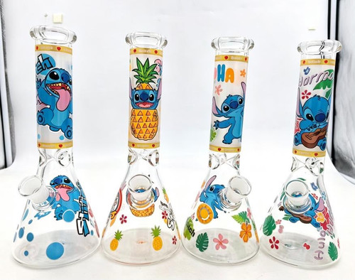 10" Alien Dog Decal Beaker Water Pipe - Assorted