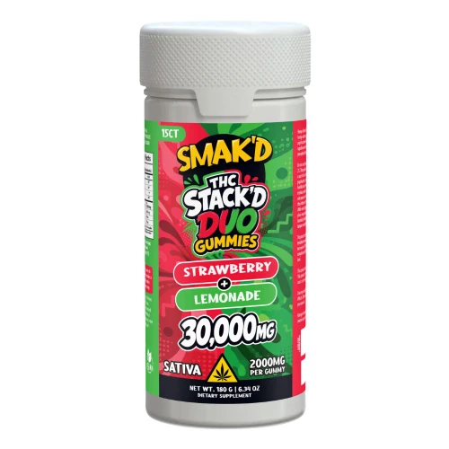 SMAK'D THC Blend Stack'd Duo 30K mg Gummies - 15 ct. Jar