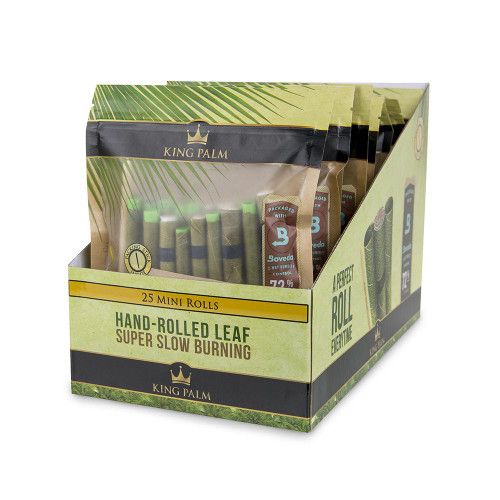 King Palm 25 Mini Rolls Pouch - Display of 8 King Palm 25 Mini Rolls Pouch - Display of 8