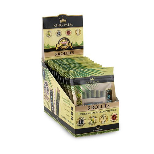 King Palm Rollies 5pk w/ Boveda - Display of 15 King Palm Rollies 5pk w/ Boveda - Display of 15