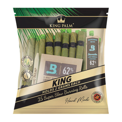 King Palm 25 pk. King Pouch - Display of 8