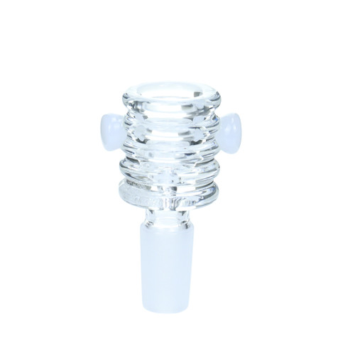 Clear Wave Bowl w/ Color - 14mm Male