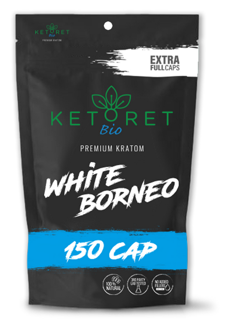 Ketoret Kratom Capsules - White Borneo 150 Caps