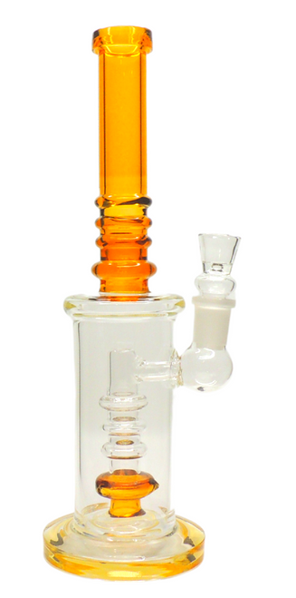12" Ripple Neck with Perc Water Pipe - Assorted