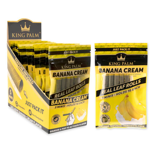 King Palm 5pk Mini - Banana Cream - Display of 15 King Palm 5pk Mini - Banana Cream - Display of 15