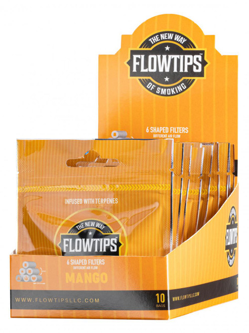 Flowtips Terpene Filter Tips - Mango - 25 ct. Bag - 10 ct. Display
