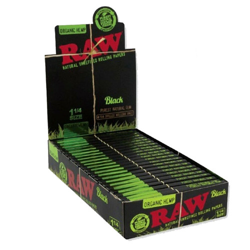 Raw Black Organic 1.25 Rolling Papers - 24 ct.