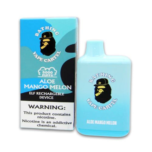 Bathing Vape Cartel 5000 Puffs - Aloe Mango Melon - 10 ct. Display Bathing Vape Cartel 5000 Puffs - Aloe Mango Melon - 10 ct. Display
