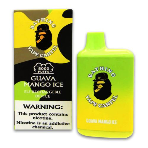 Bathing Vape Cartel 5000 Puffs - Guava Mango Ice - 10 ct. Display Bathing Vape Cartel 5000 Puffs - Guava Mango Ice - 10 ct. Display