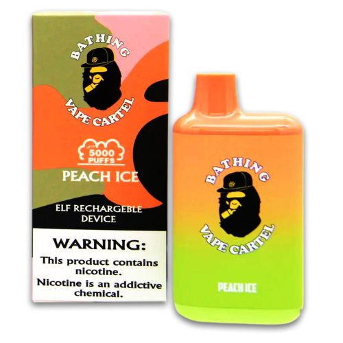 Bathing Vape Cartel 5000 Puffs - Peach Ice - 10 ct. Display Bathing Vape Cartel 5000 Puffs - Peach Ice - 10 ct. Display