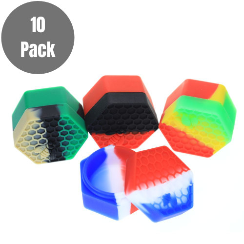 Silicone Storage Container 26ml Capacity honeycomb & Bee Ultra Durable  multiple Colors ONE EACH 