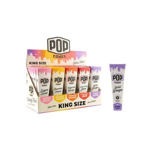Pop Cones King Size Ultra Thin - 3 pk. - Assorted - 25 ct. Display