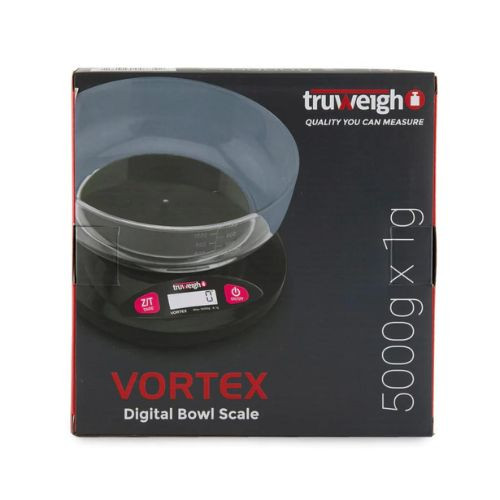 Truweigh Vortex Bowl Digital Scale - 5000g x 1g - Black