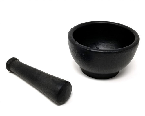 Cast Iron Mortar & Pestle 2.75" D x 1.75" H