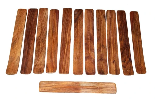 10" Plain Wood Canoe Incense Burner - 12 ct.