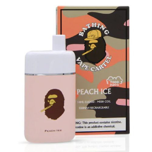 Bathing Vape Cartel 7000 Puffs - Peach Ice - 10 ct. Display Bathing Vape Cartel 7000 Puffs - Peach Ice - 10 ct. Display