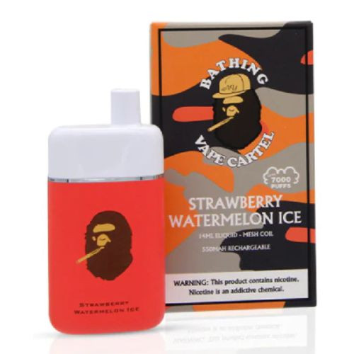Bathing Vape Cartel 7000 Puffs - Strawberry Watermelon Ice - 10 ct. Display Bathing Vape Cartel 7000 Puffs - Strawberry Watermelon Ice - 10 ct. Display