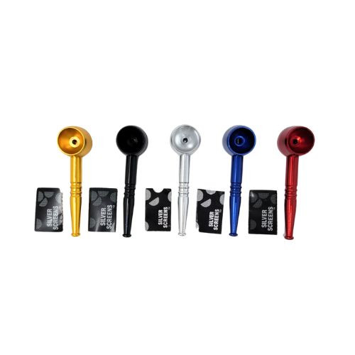 4" Big Bowl Metal Pipe with Screens - Assorted