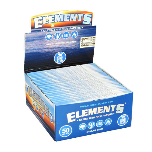Elements Ultra Thin Rice Papers - King Size Slim - 50 ct. Display