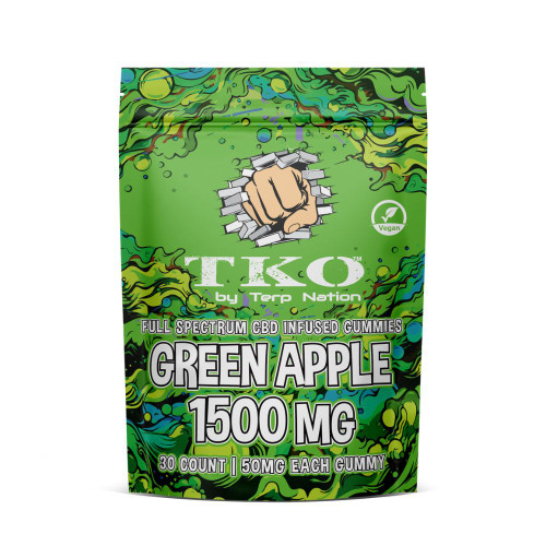 TKO Full Spectrum CBD 1500mg Gummies - Green Apple