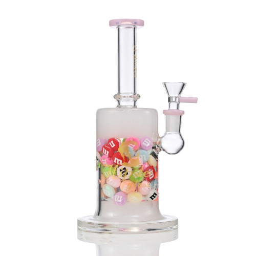 10.5" Frosted Water Pipe with Encased Candy