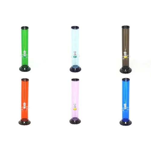 Acrylic Pull Slide Water Pipe 12" Straight (2" Diameter) - Assorted