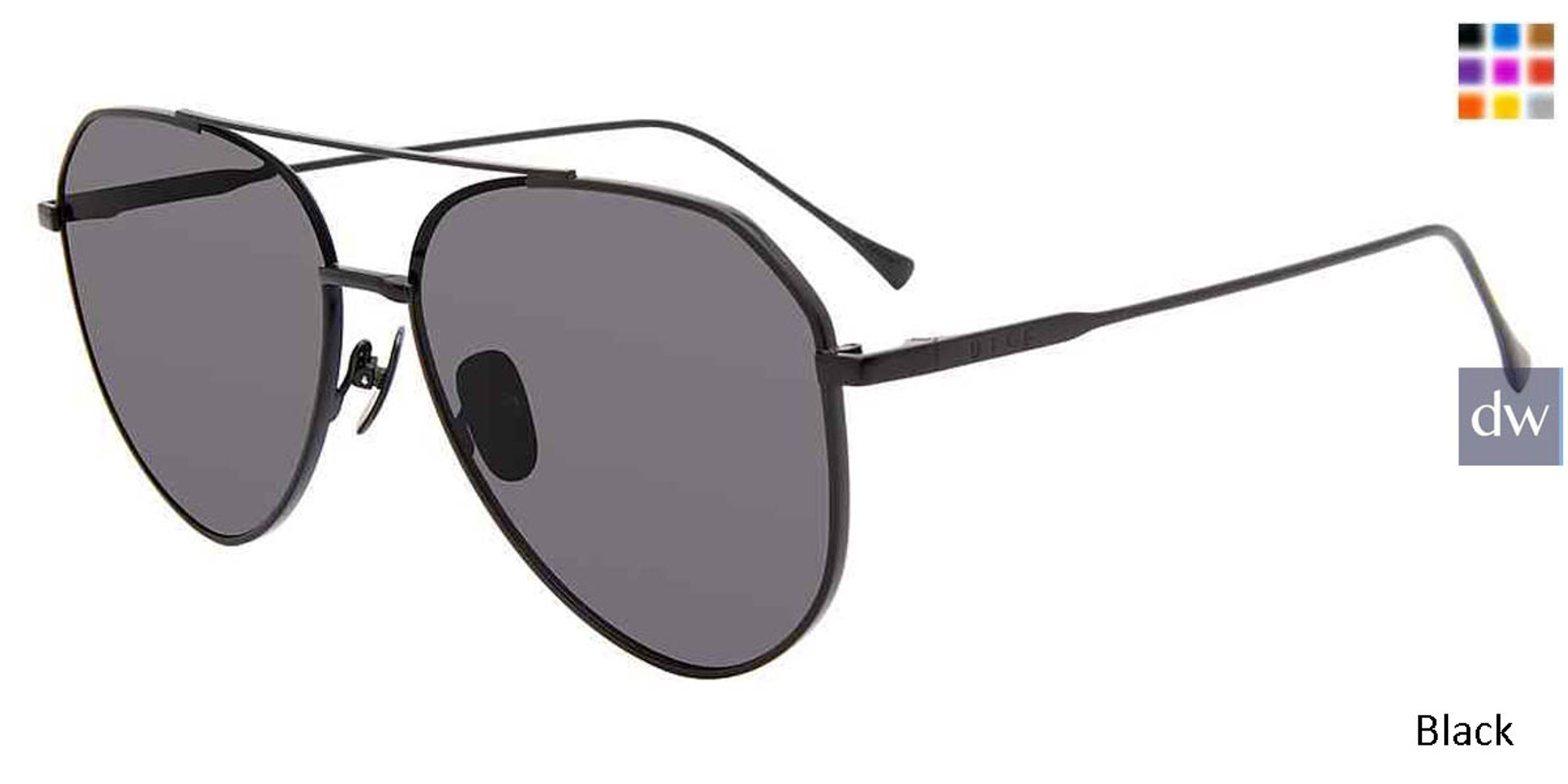 Dot Dash Sunglasses EDGE Black/Lunar Chrome | 58 Surf