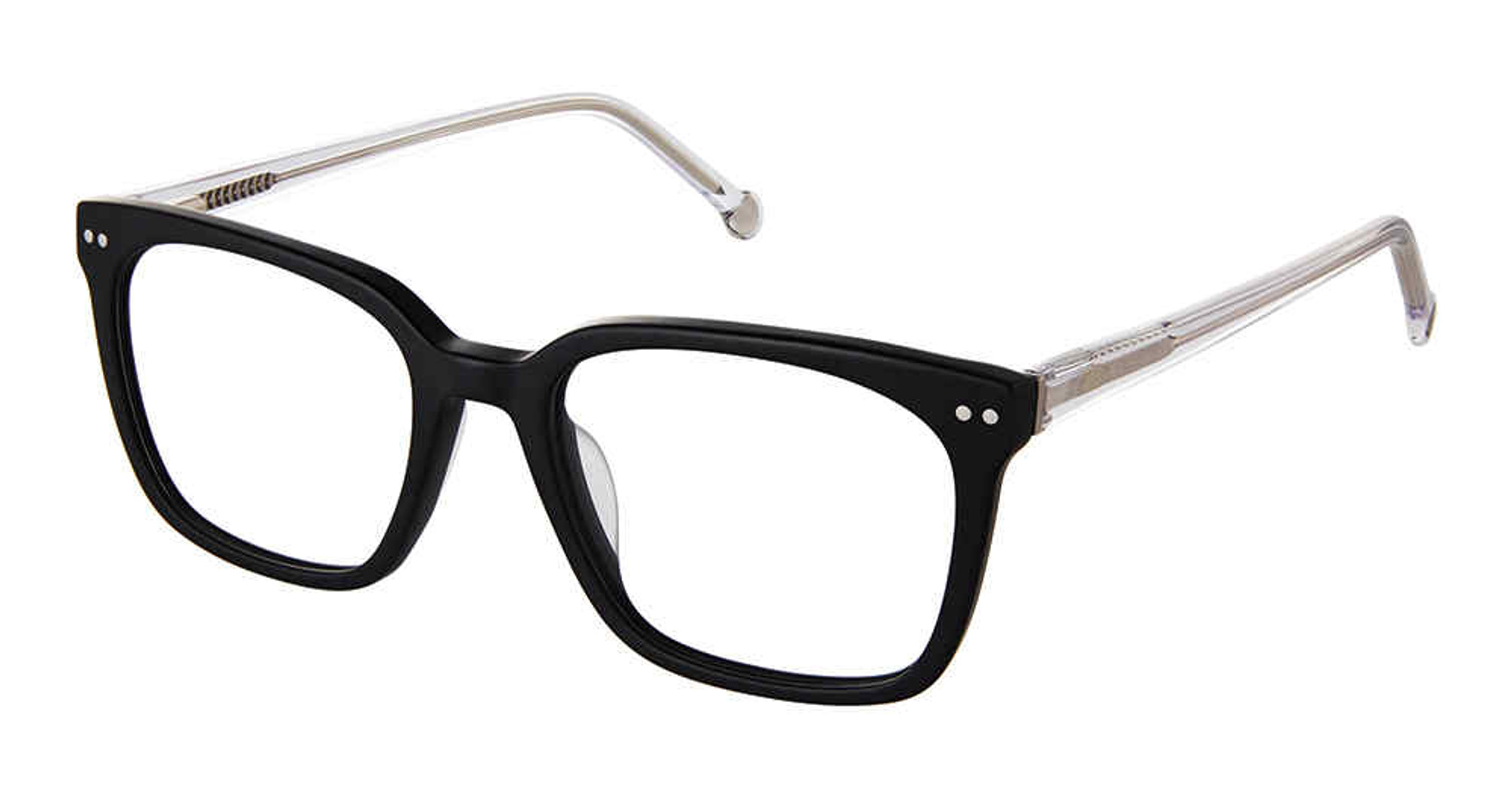 Modern Oversize Semi Rimless Square Eyeglasses With Clear Flat