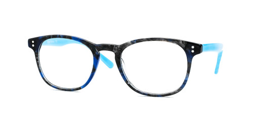Shiny Blue Demi Daniel Walters RGA037 Eyeglasses - Teenager.
