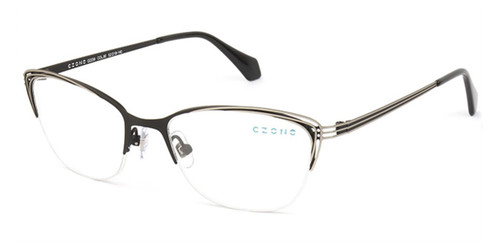 Black/Silver C-Zone Q2238 Eyeglasses.