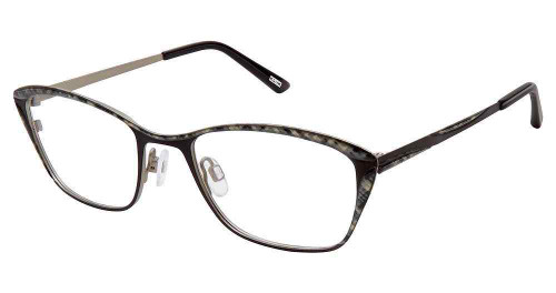 Black Argyle Kliik Denmark K-649 Eyeglasses- Teenager.