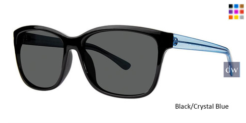 Black Crystal/Blue Vivid Retro Shades 6 Sunglasses.