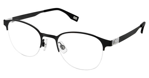 EVATIK E-9192 Eyeglasses BLACK SILVER